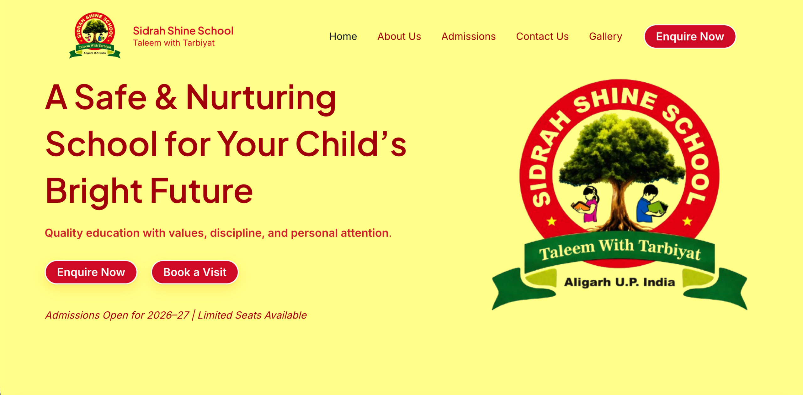 Sidrah Shine School Website